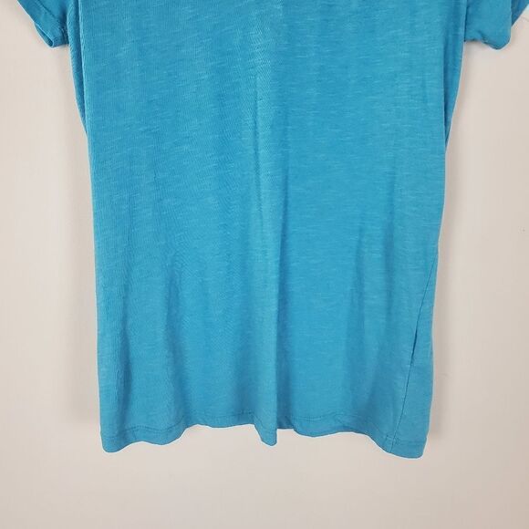 Sundry Teal The French Vneck Top - Picture 3 of 6